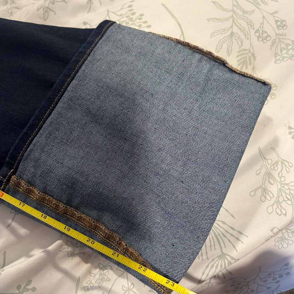 Zara Indigo Cuffed Wide Leg Jeans - Picture 7 of 10